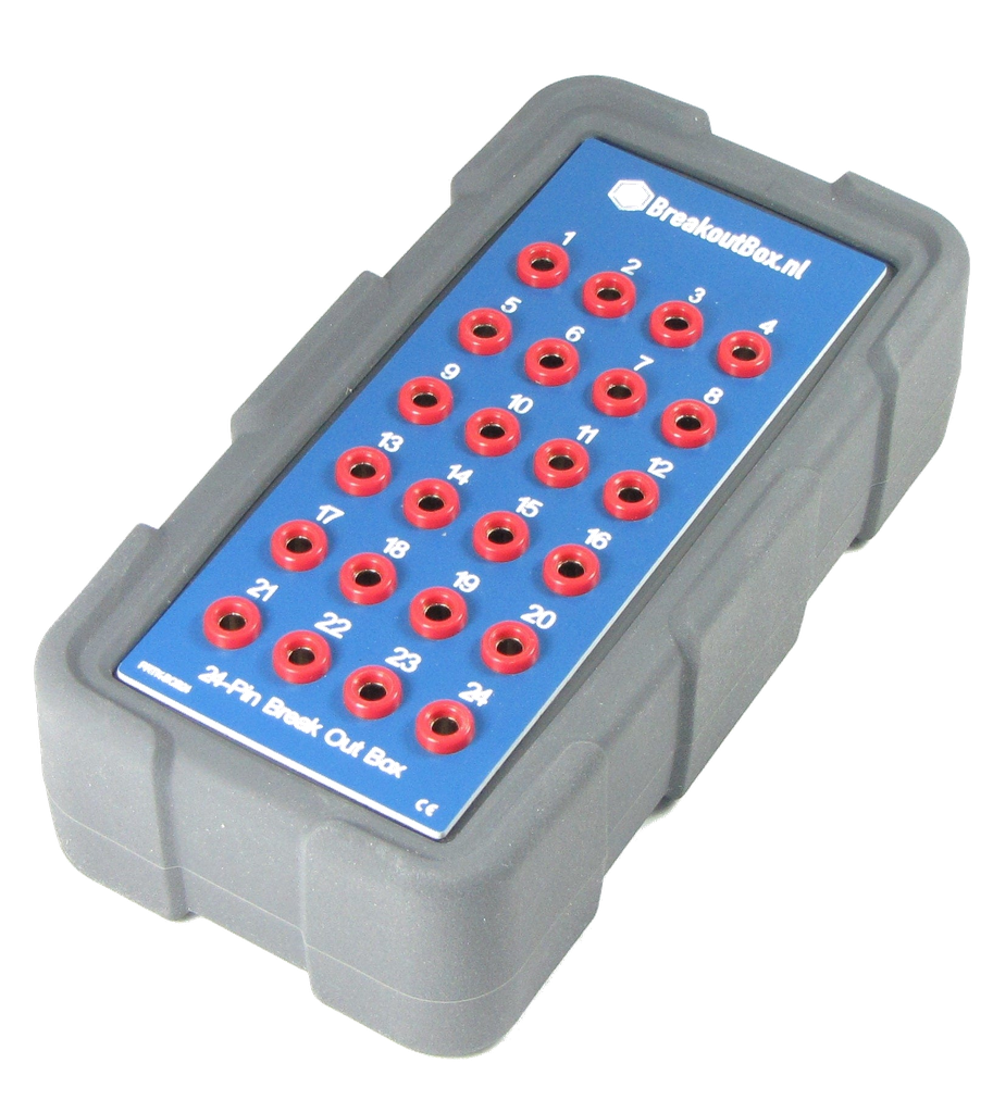 24 Pin Breakoutbox kunststof met rubber bumper