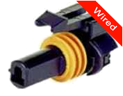 1 Pin Female connector with 10cm wires | PRCW1-0006-B