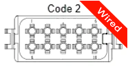 10 Pins Male connector with 10 cm wires | PRCW10-0033-A