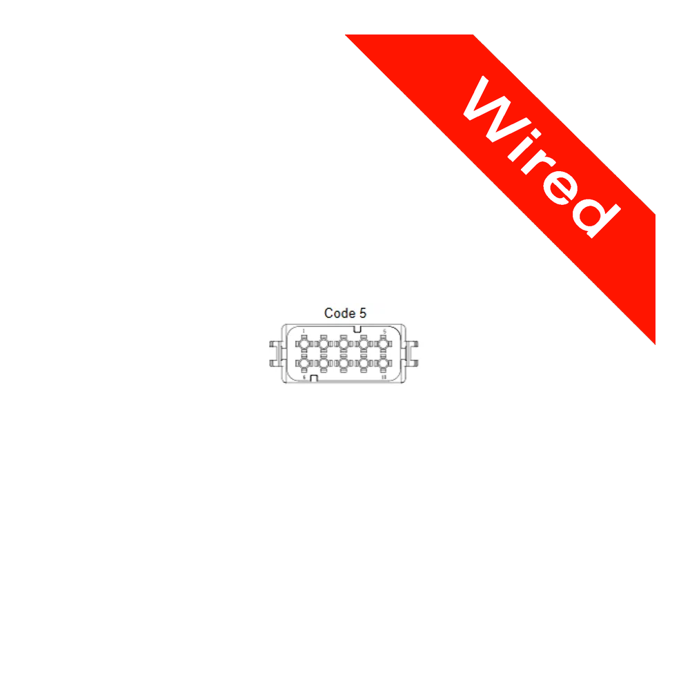 [PRCW10-0036-A] 10 Pin Male connector with 10cm wires | PRCW10-0036-A