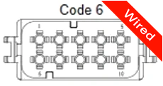10 Pins Male connector with 10 cm wires | PRCW10-0037-A