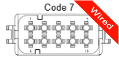 10 Pins Male connector with 10 cm wires | PRCW10-0038-A