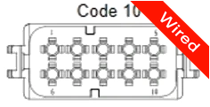 10 Pins Male connector with 10 cm wires | PRCW10-0041-A