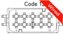10 Pins Male connector with 10 cm wires | PRCW10-0043-A