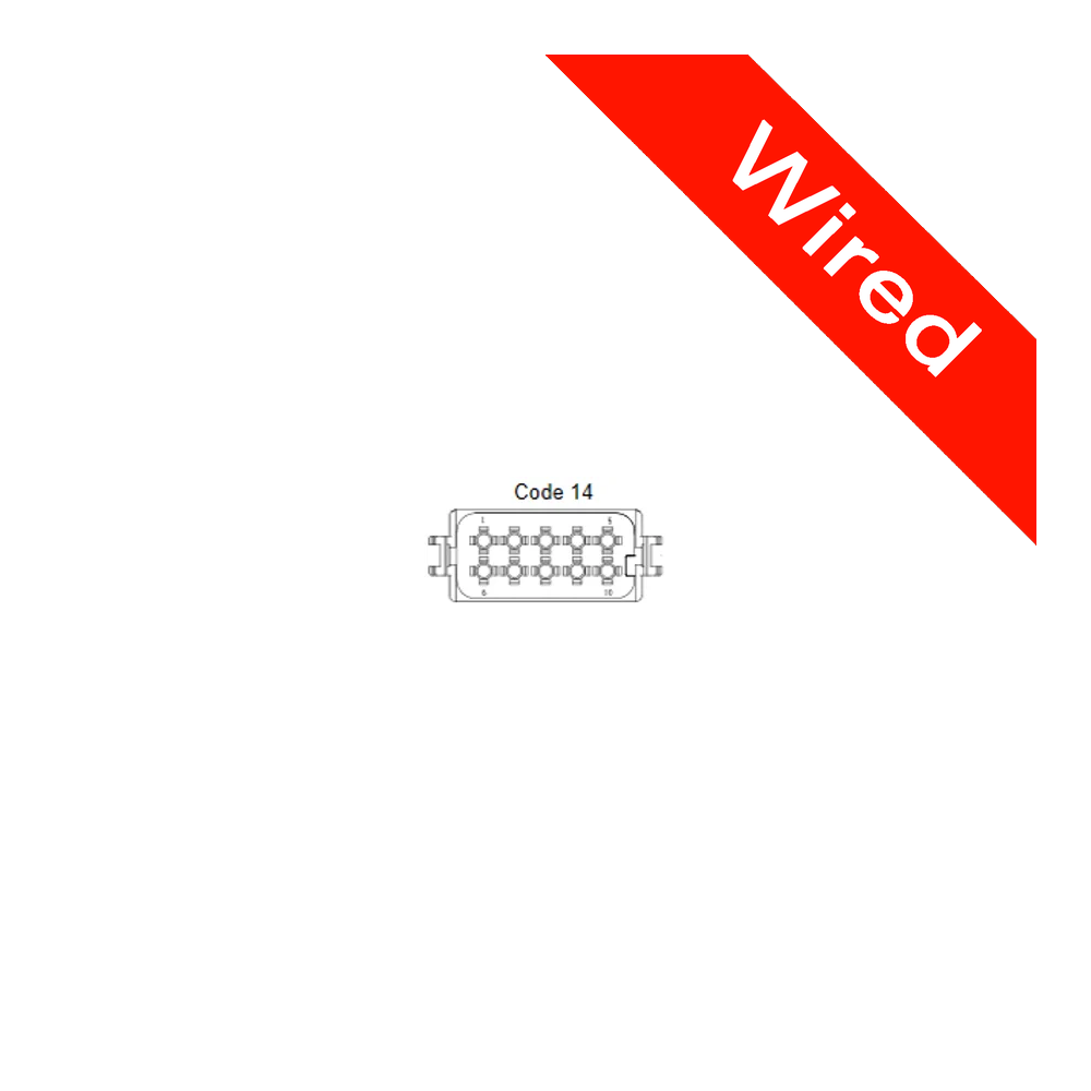 [PRCW10-0045-A] 10 Pin Male connector with 10cm wires | PRCW10-0045-A
