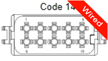 [PRCW10-0045-A] 10 Pins Male connector with 10 cm wires | PRCW10-0045-A