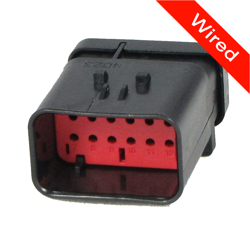 [PRCW12-0005-A] 12 Pin Male connector with 10cm wires | PRCW12-0005-A