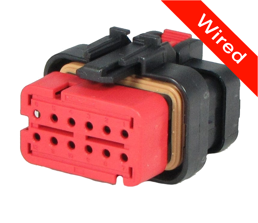 12 Pins Female connector with 10 cm wires | PRCW12-0005-B