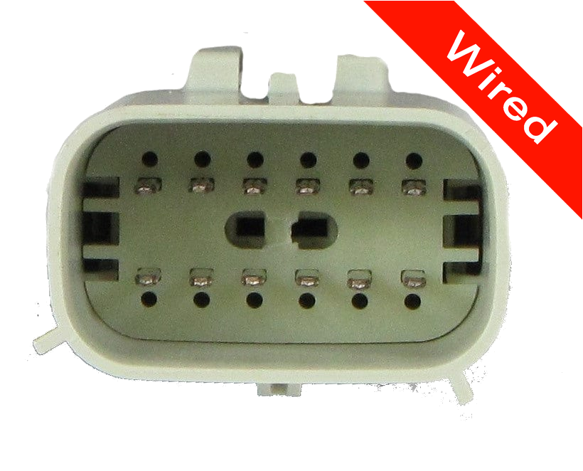 12 Pins Male connector with 10 cm wires | PRCW12-0007-A