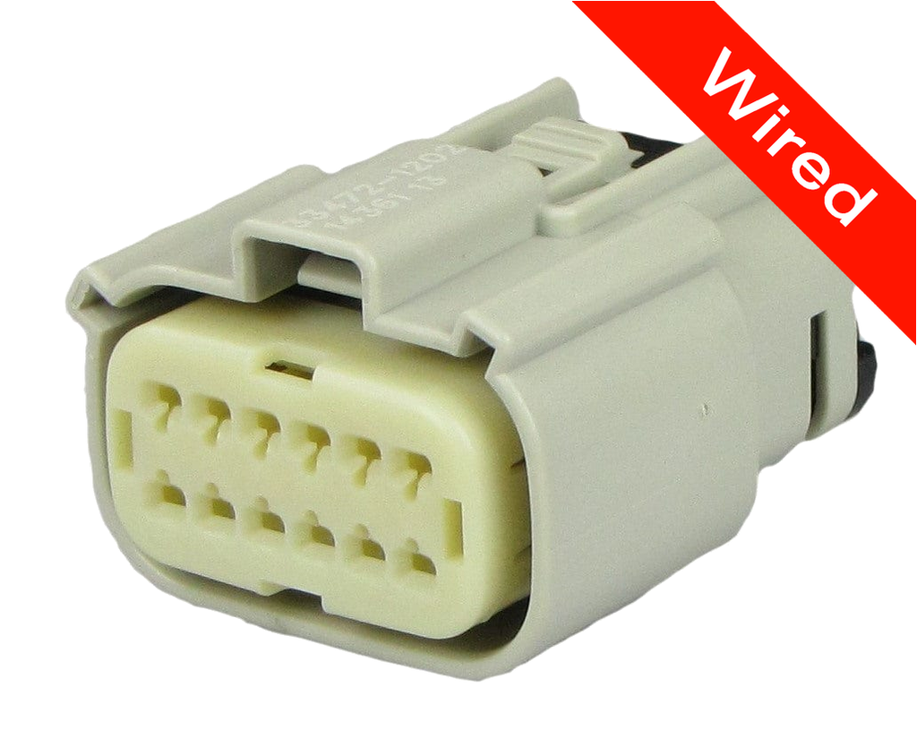 12 Pins Female connector with 10 cm wires | PRCW12-0007-B