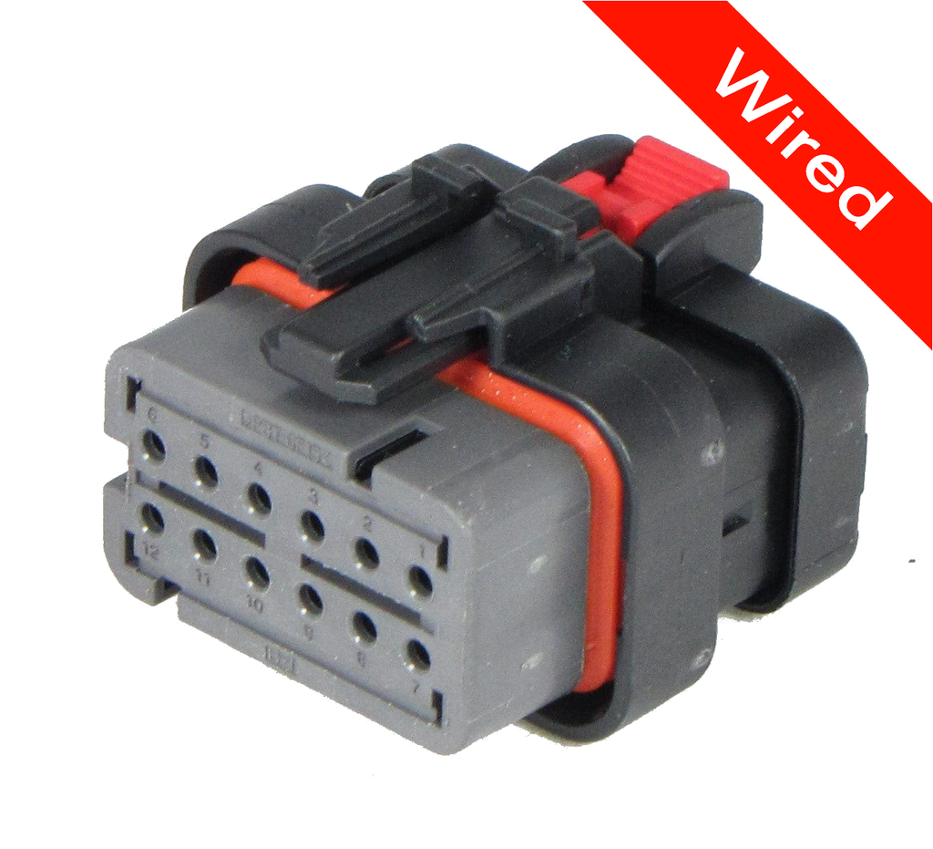 12 Pins Female connector with 10 cm wires | PRCW12-0009-B