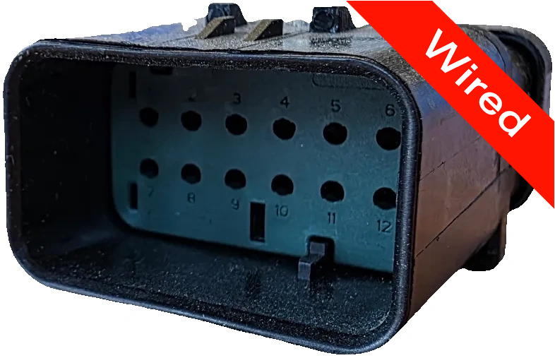 12 Pins Male connector with 10 cm wires | PRCW12-0010-A