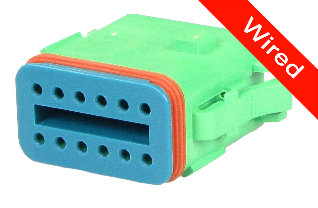 12 Pins Female connector with 10 cm wires | PRCW12-0013-B