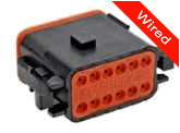 12 Pins Female connector with 10 cm wires | PRCW12-0014-B