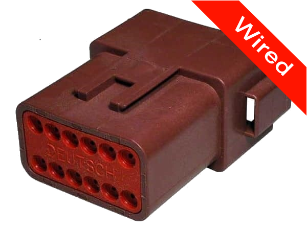 [PRCW12-0018-A] 12 Pin Male connector with 10cm wires | PRCW12-0018-A