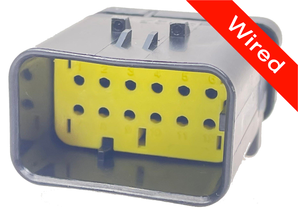 12 Pins Male connector with 10 cm wires | PRCW12-0029-A