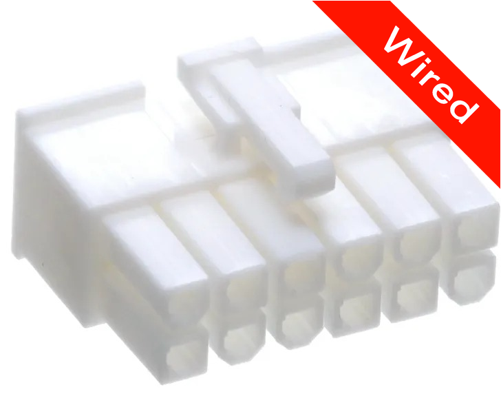 12 Pins Female connector with 10 cm wires | PRCW12-0030-B