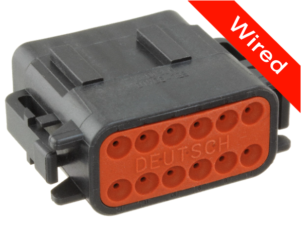 12 Pins Female connector with 10 cm wires | PRCW12-0036-B