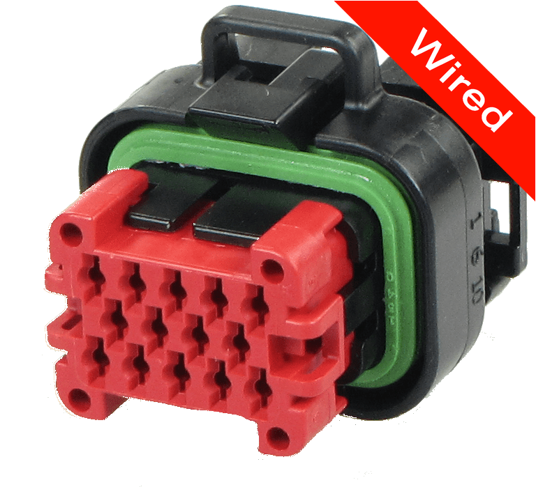 14 Pins Female connector with 10 cm wires | PRCW14-0002-B