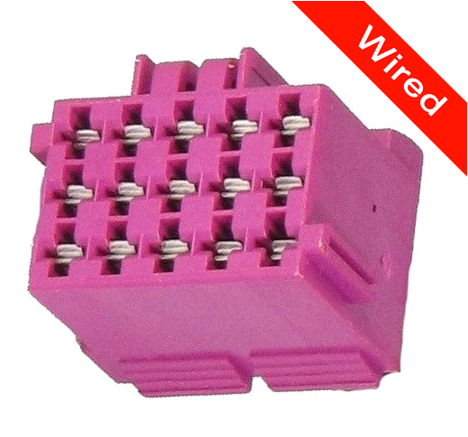 15 Pins Female connector with 10 cm wires | PRCW15-0001-B