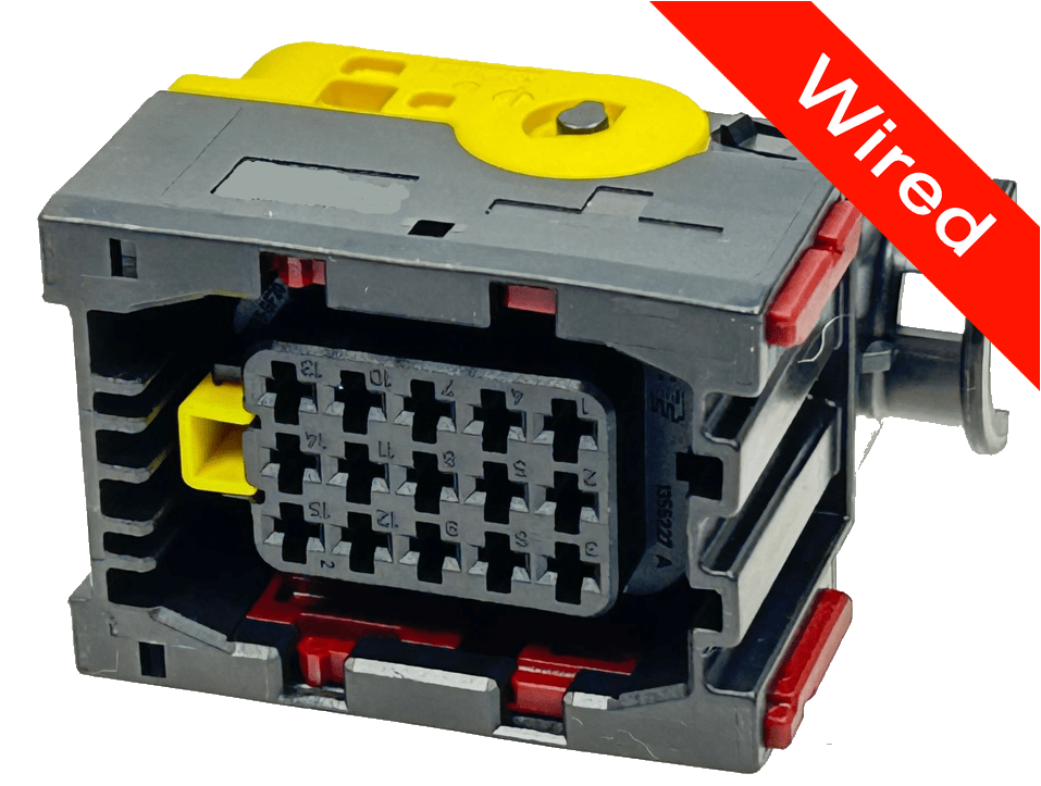 15 Pins Female connector with 10 cm wires | PRCW15-0003-B