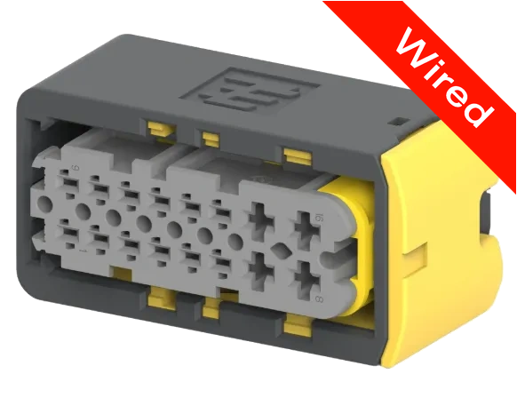 16 Pin Female connector with 10cm wires | PRCW16-0004-B