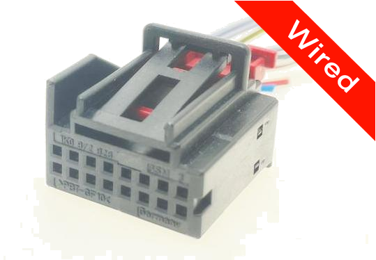 16 Pins Female connector with 10 cm wires | PRCW16-0022-B