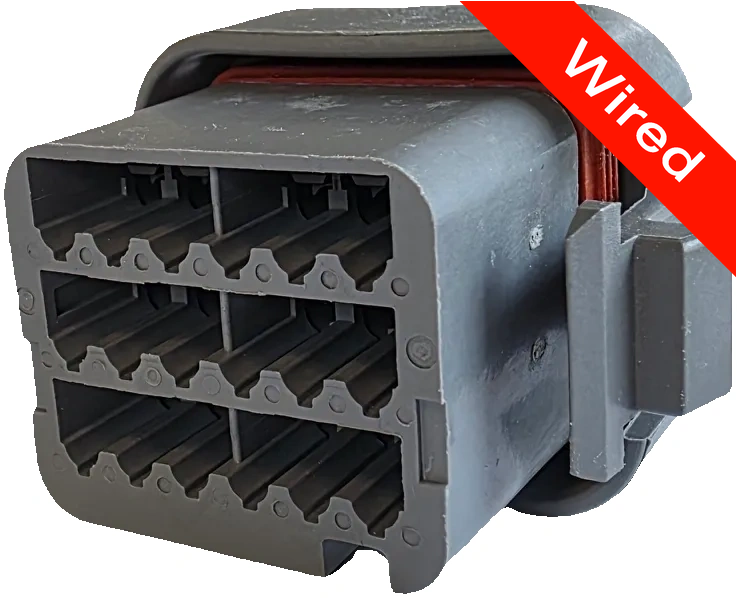 18 Pins Female connector with 10 cm wires | PRCW18-0006-B