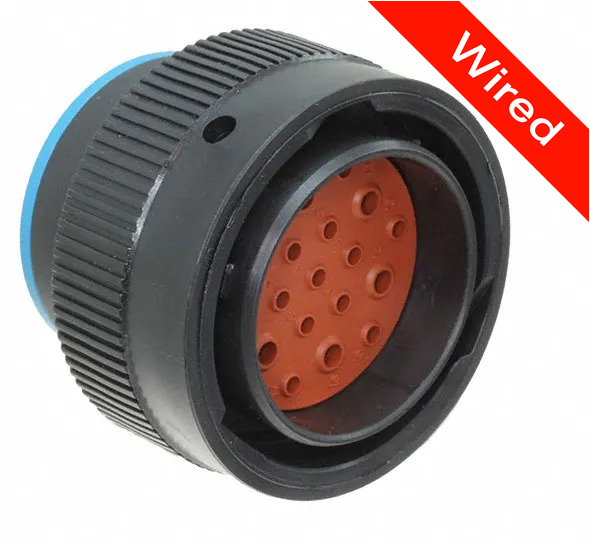 19 Pins Female connector with 10 cm wires | PRCW19-0003-B