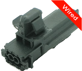 2 Pins Male connector with 10 cm wires | PRCW2-0002-A