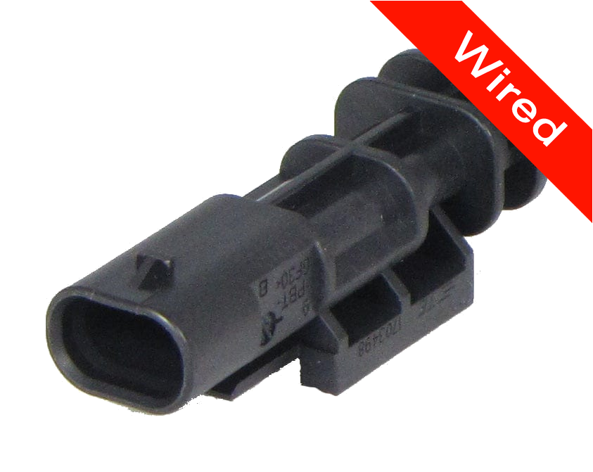 2 Pins Male connector with 10 cm wires | PRCW2-0003-A