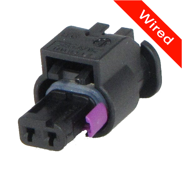 2 Pin Female connector with 10cm wires | PRCW2-0003-B