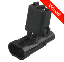 2 Pins Male connector with 10 cm wires | PRCW2-0010-A