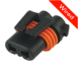 2 Pins Female connector with 10 cm wires | PRCW2-0012-B