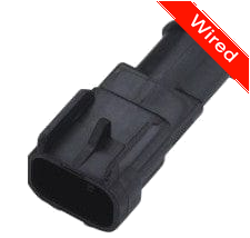 2 Pin Male connector with 10cm wires | PRCW2-0013-A