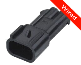 2 Pin Male connector with 10cm wires | PRCW2-0014-A