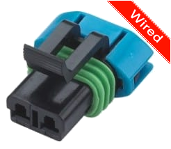 2 Pins Female connector with 10 cm wires | PRCW2-0014-B