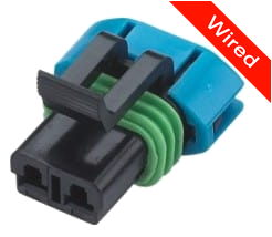 2 Pins Female connector with 10 cm wires | PRCW2-0014-B