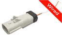 2 Pin Male connector with 10cm wires | PRCW2-0025-A