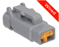 2 Pin Female connector with 10cm wires | PRCW2-0030-B