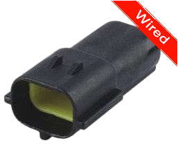 2 Pin Male connector with 10cm wires | PRCW2-0033-A