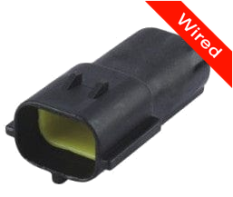 [PRCW2-0033-A] 2 Pins Male connector with 10 cm wires | PRCW2-0033-A