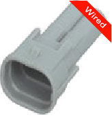 2 Pin Male connector with 10cm wires PRCW2-0039-A