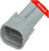 2 Pins Male connector with 10 cm wires | PRCW2-0039-A