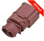 2 Pins Male connector with 10 cm wires | PRCW2-0041-A