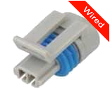 2 Pin Female connector with 10cm wires | PRCW2-0060-B