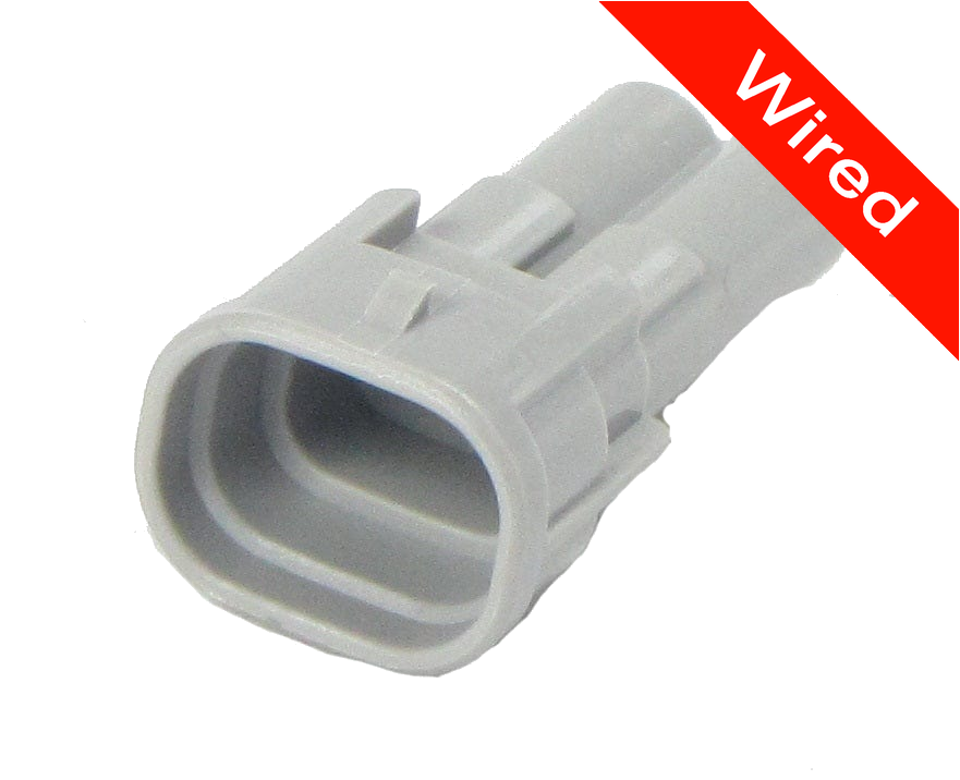 2 Pin Male connector with 10cm wires PRCW2-0067-A