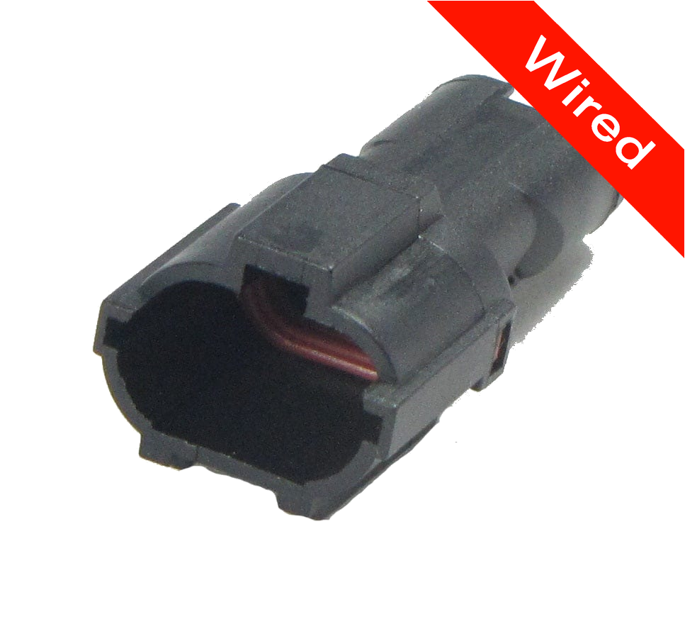 2 Pin Male connector with 10cm wires PRCW2-0070-A