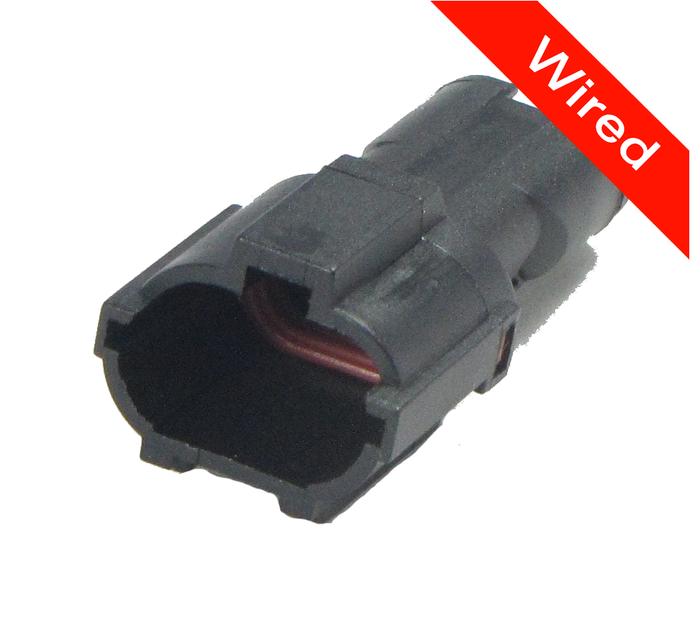 [PRCW2-0070-A] 2 Pins Male connector with 10 cm wires | PRCW2-0070-A