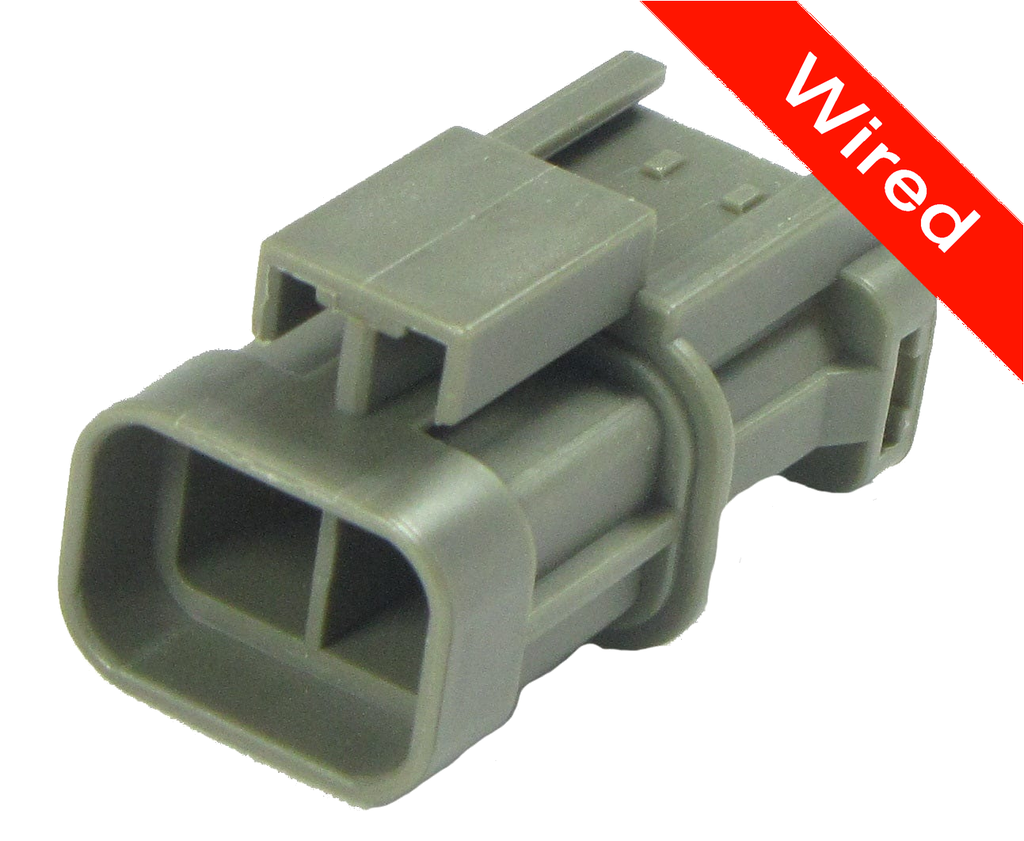 2 Pin Male connector with 10cm wires | PRCW2-0072-A